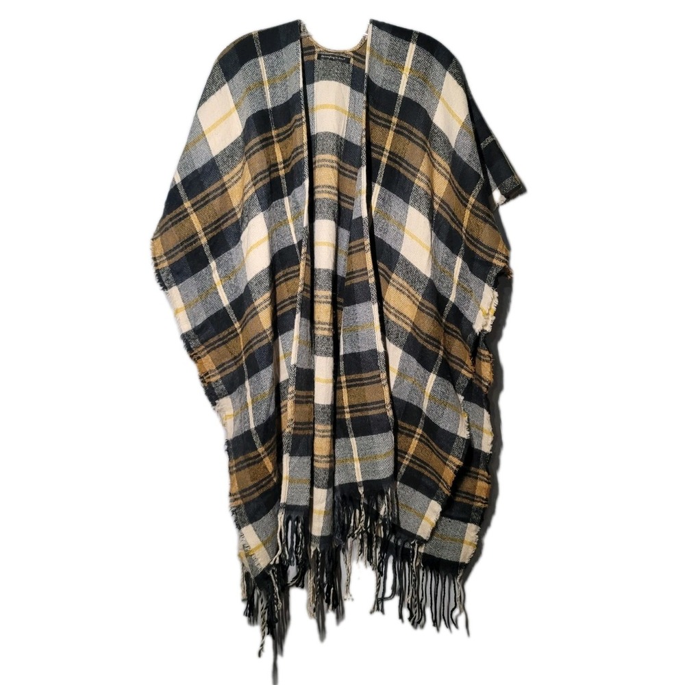 Do everything in Love Women One Size Brown Gray Black Poncho Pullover Cover Up